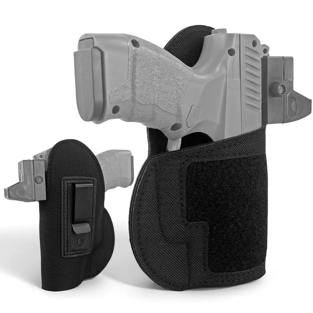 Gun Holsters IWB 9mm Pistol Holsters Universal Nylon Holster Optics Cut Fit: Glock 17/19/19X, Ruger RXM, PSA Dagger Compact, Sig P365/P320,Taurus G2C/G3C,M&P Shield,Springfield XD-S,CZ P-10C,Bersa Thunder 9/40 and More, IWB Holster