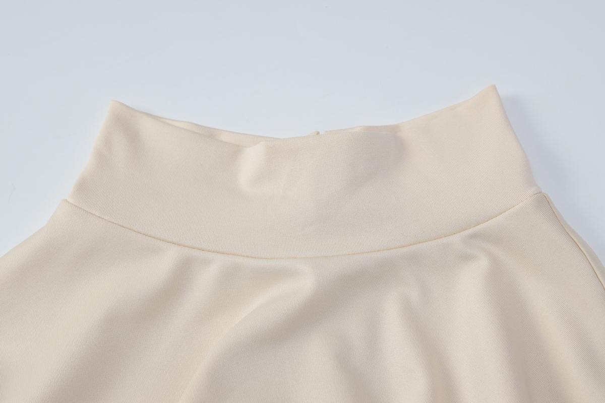 Women's Solid Mock Neck Ruched Long Sleeve Bodycon Dress, Elegant Back Cut Out Button Slim Fit Maxi Dress, Party Club Date Evening Formal Dress, Elegant modesty dress, Spring Fall Winter Holiday Daily Casual Dresses For Outdoor