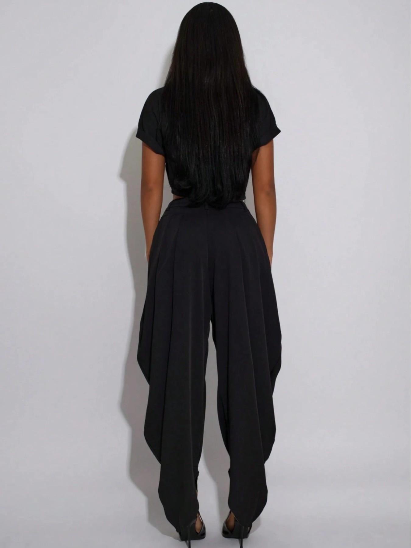 Women's Casual Everyday Wide Leg High Waisted Pants, Boho Comfy Trousers, Four-Season Front Pleat Design, Flattering Fit, Modern Chic Aesthetic Style, Daily Wear & Vacation