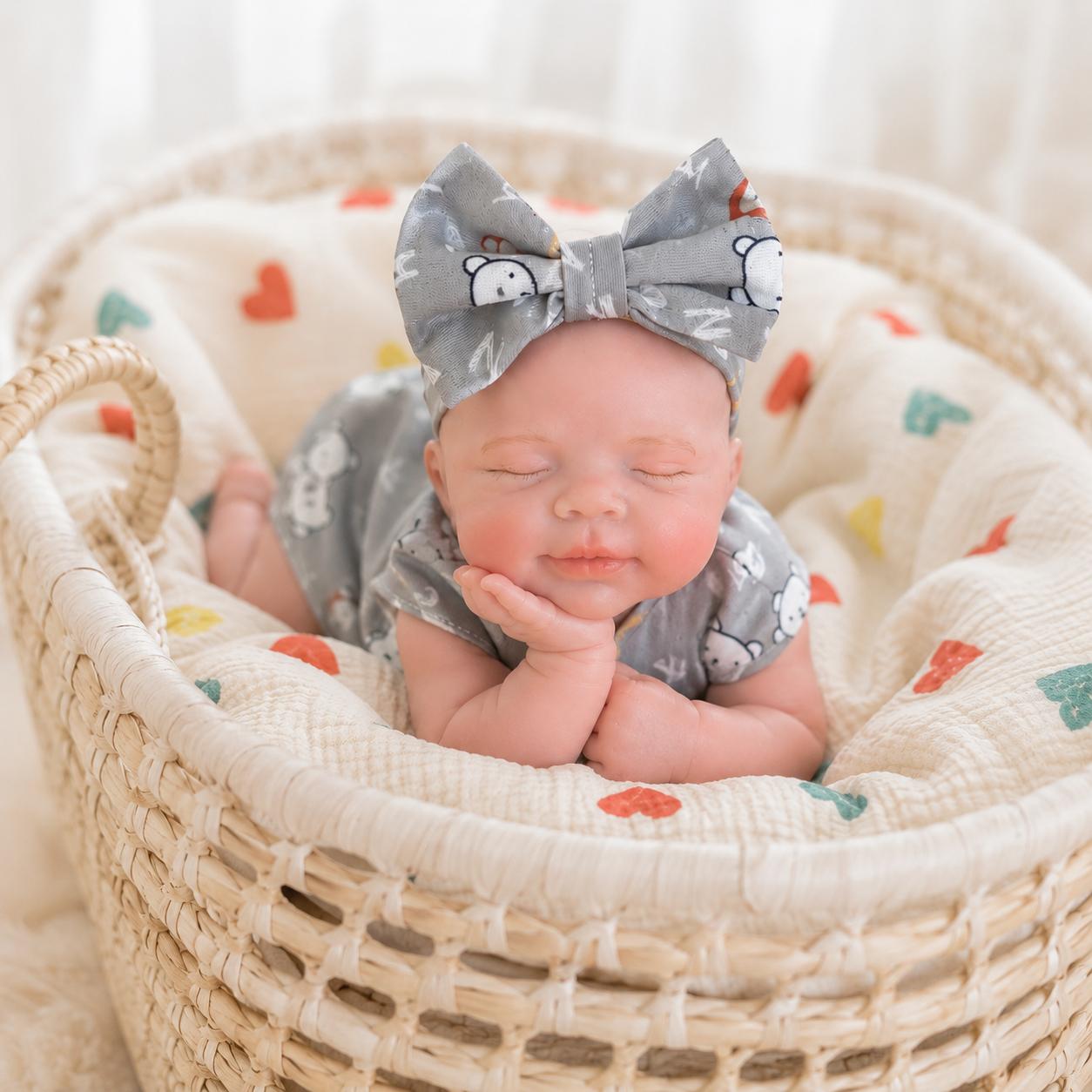 Otarddolls Adorable 13Inches Full Body Silicone Girl Doll Pascale With Hand Painted Skin Flexible Waterproof Can Open Mouth Reborn Doll Toys For Children's Gifts
