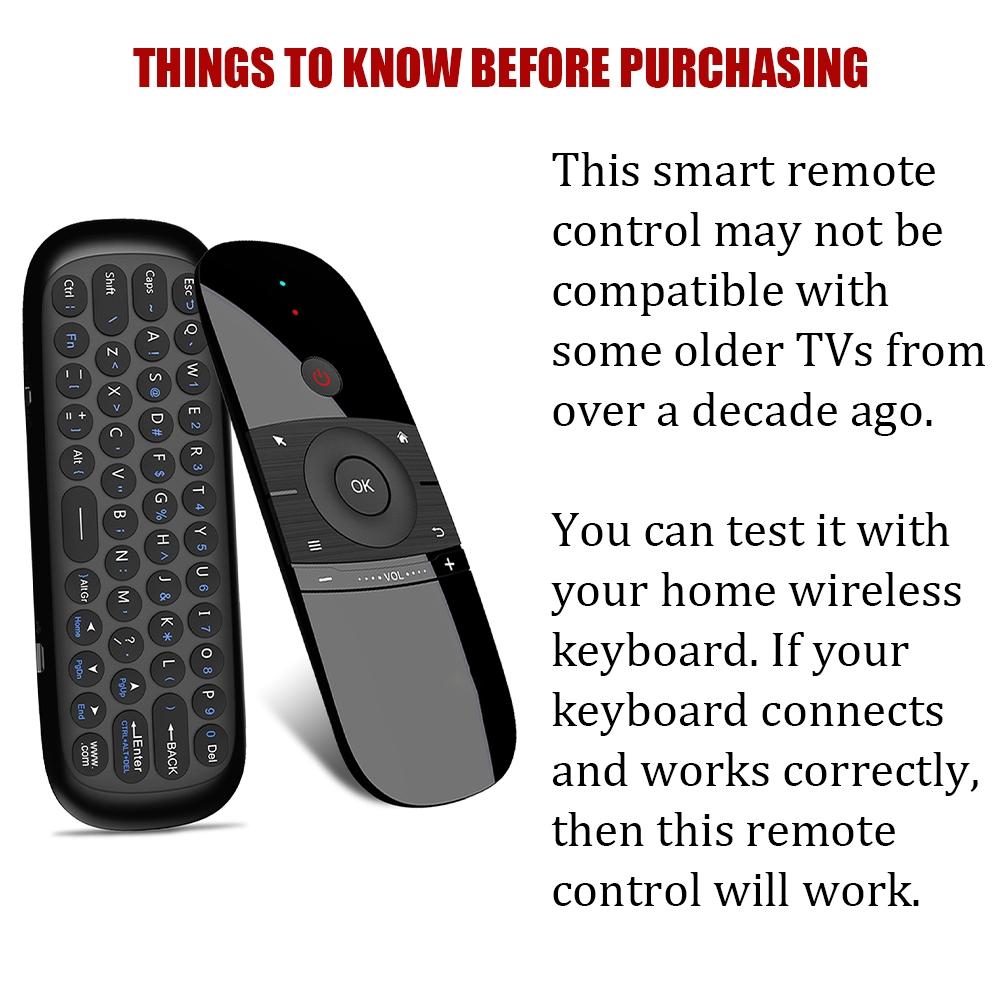 Wireless Remote Control for Nvidia Shield and Android TV, 2.4g Wireless Keyboard Mouse Controller for Projector Htpc PC, Not Support Samsung Lg Sony Tcl Tvs