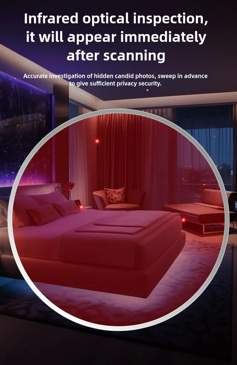 SecurEye Pro Hidden Camera Detector - WiFi Signal Scanner, Infrared & Magnetic Lens Finder for Spy Cams, GPS Trackers at Home/Office/Travel, Real-Time Alert