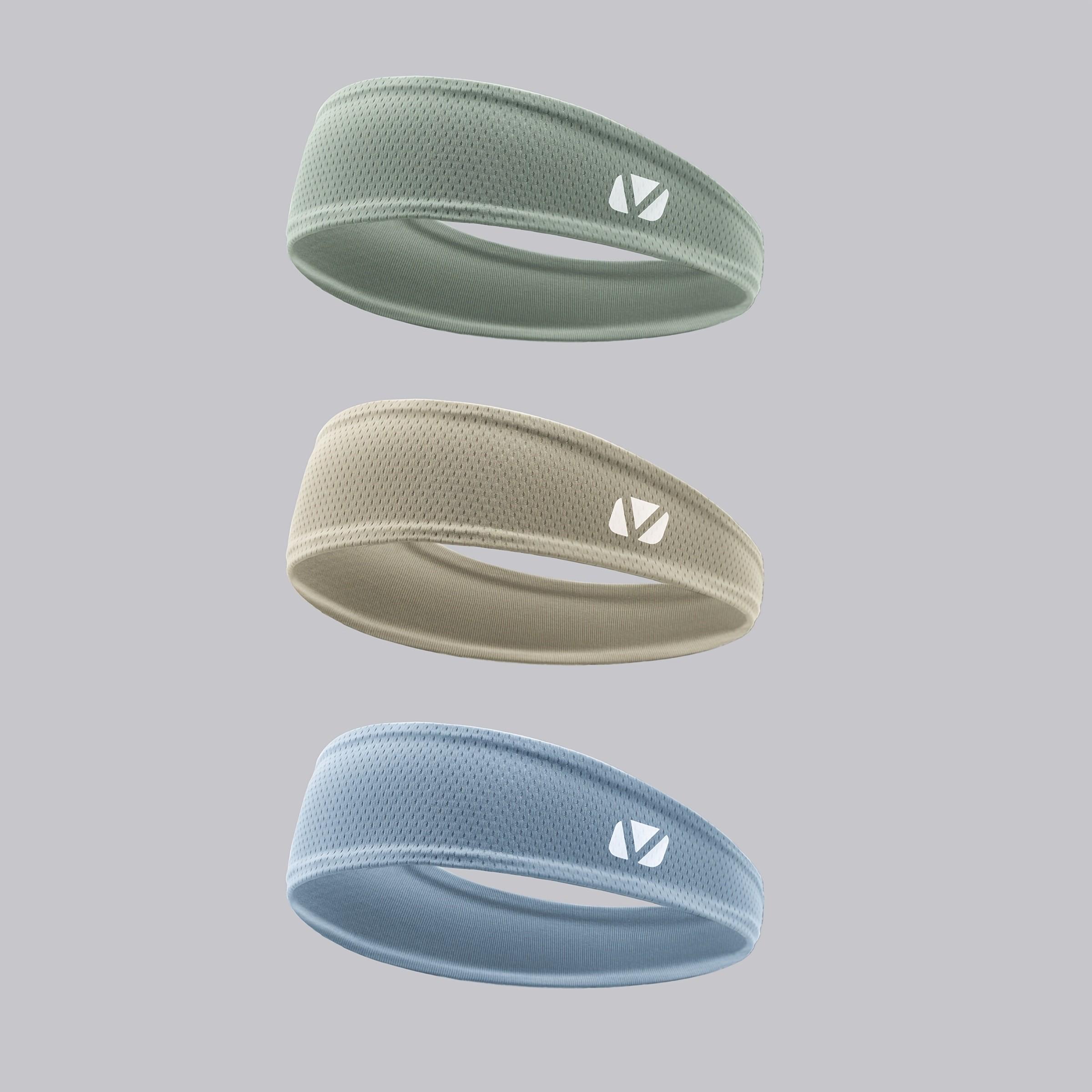 3-Pack Summer Cool Sports Headbands, Ice Silk Sweat-Resistant Hair Bands, Ideal for Running, Gym, Yoga, Fitness Activities