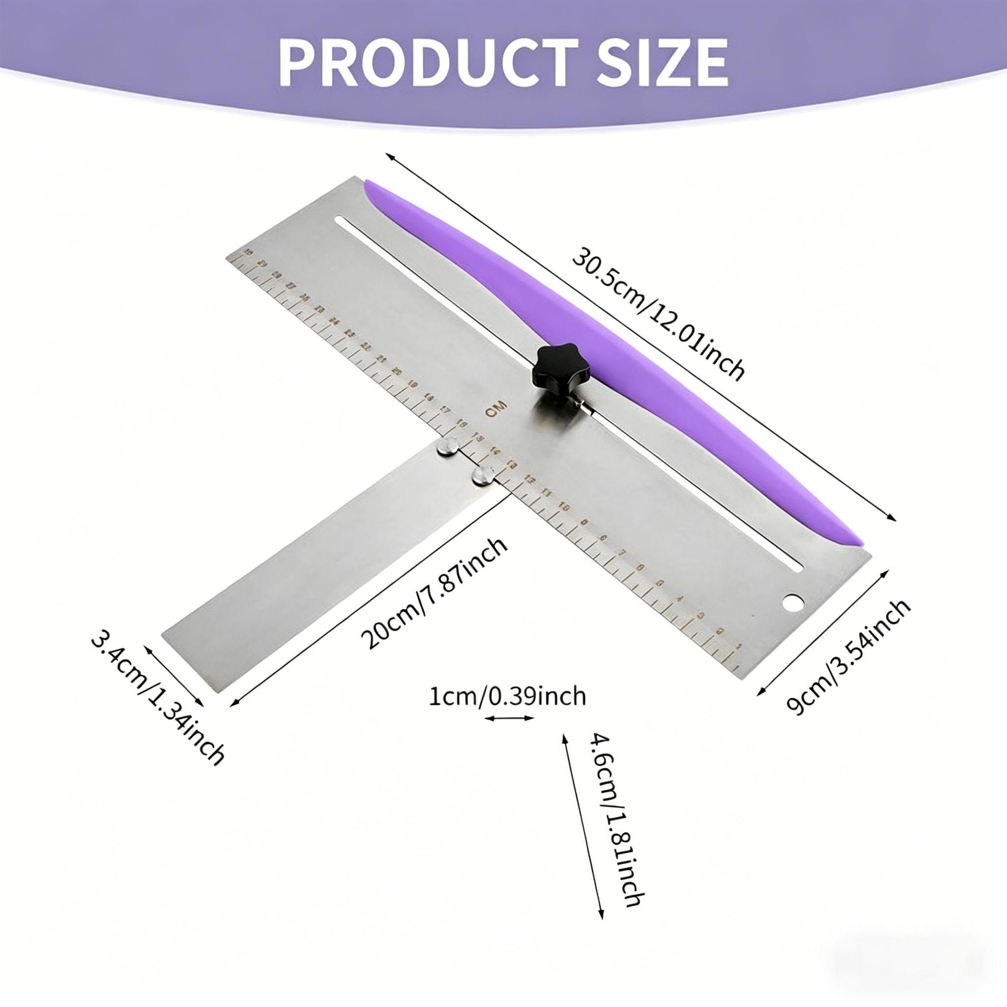 Stainless Steel 90° Angle Cake Scraper, Smoother with Scale Ruler, Cake Icing Leveling Tool, Baking Essential Kitchen Tool