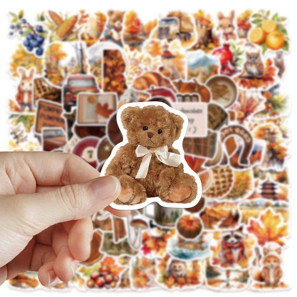 103Pcs Autumn Fall Stickers, Vintage Harvest Aesthetic Decals, Great Gift for Handcraft Lovers, Decor for Scrapbook, Journal, Planner, Card Making, Water Bottle, Luggage, Stickers For Scrapbooking