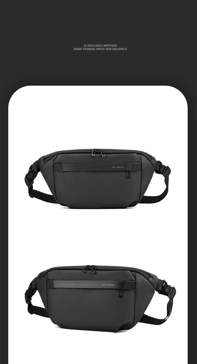 New Men's Crossbody Bag Large Capacity Lightweight Men's Bag Fanny Bag Sports Leisure Breast Bag Shoulder Bag