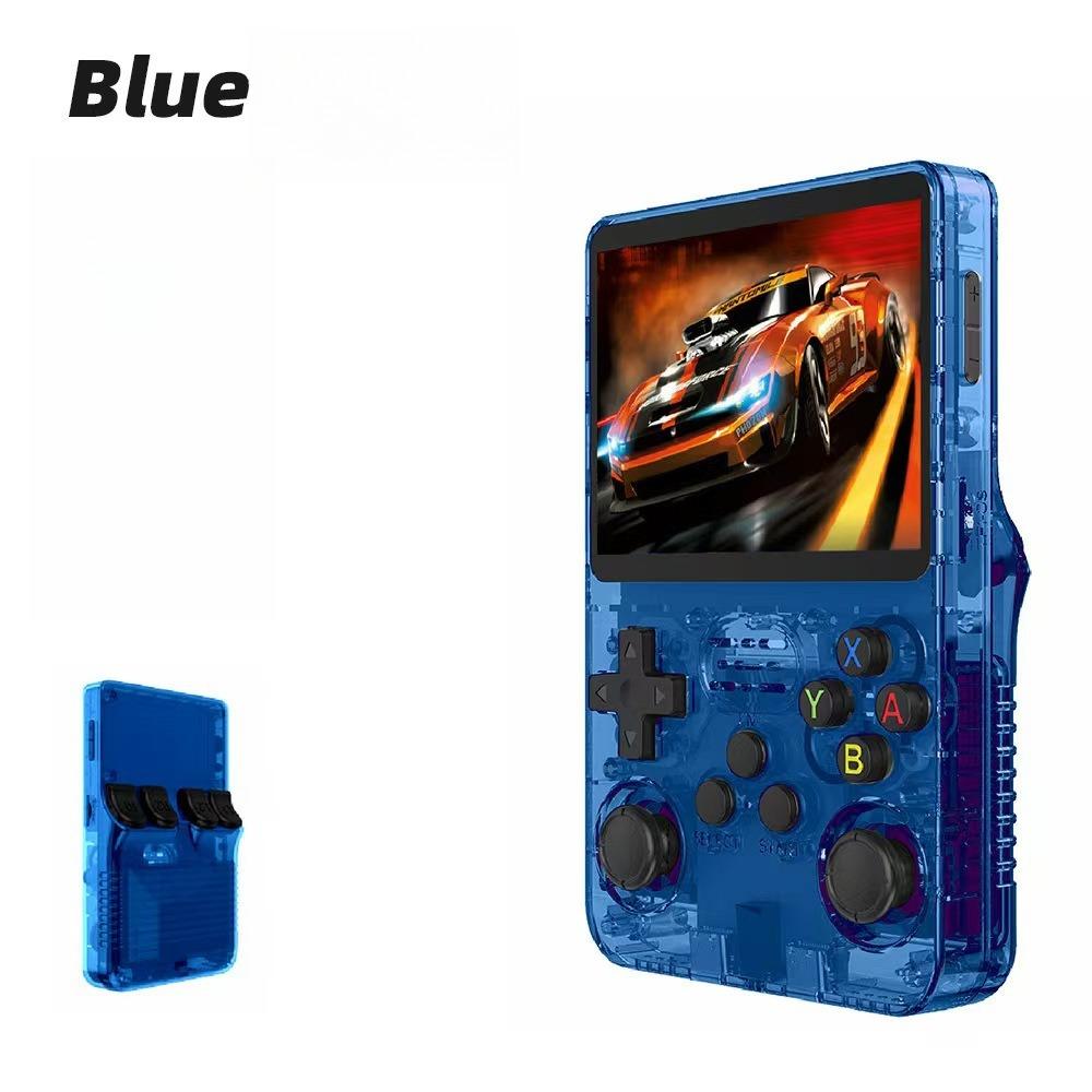 R36s Portable Game Console, 3.5-Inch IPS Screen, Linux System, Outdoor Gaming, Durable Design, Fun Aesthetics, New Condition