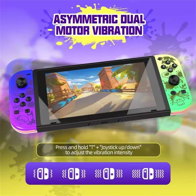 Switch Game Controller Compatible with Switch Lite Oled Wireless Gaming Controllers Dual Vibration Cool Replacement Wake-Up Switch Accessory