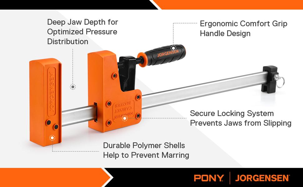 #JumpstartSale Jorgensen Bar Clamp Set, 2-pack 90° Parallel Clamp Cabinet Master, Steel Jaw Bar Clamp for Woodworking, 1500 lbs load Limited #JumpstartSale Jorgensen Bar Clamp Set, 2-pack 90° Parallel Clamp Cabinet Master, Steel Jaw Bar Clamp for Woodworking, 1500 lbs load Limited