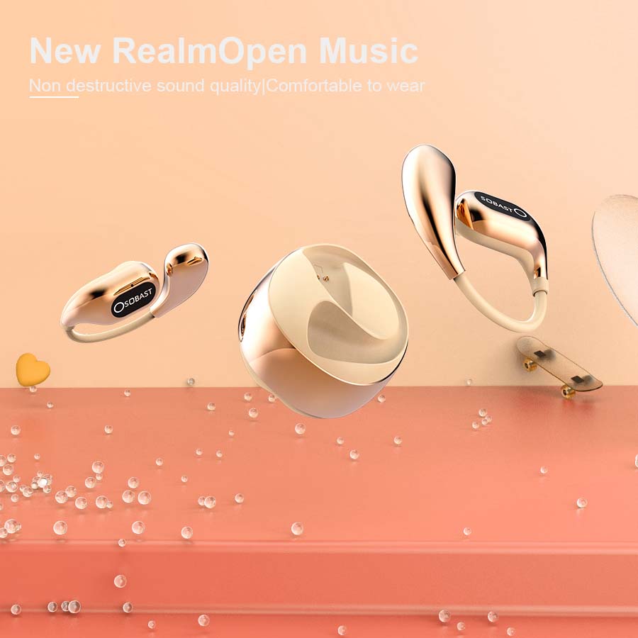 SOBAST Earhook Design Wireless Headset 2025 - Noise-canceling headset for cell phones, ergonomic design, long battery life, high fidelity sound quality Headphone Audio Electronic Earbud