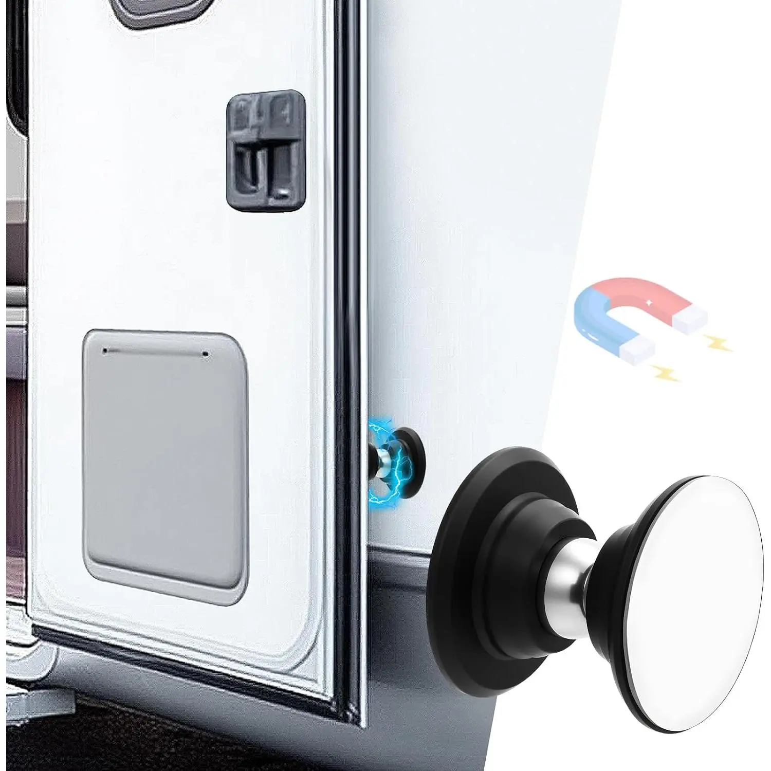 RV  Door Catch with Adhesives Screws, 1 Pack | Easy to Install Door Stop Camper Accessories, Sturdy Door Holder for Travel  Essentials  Haves