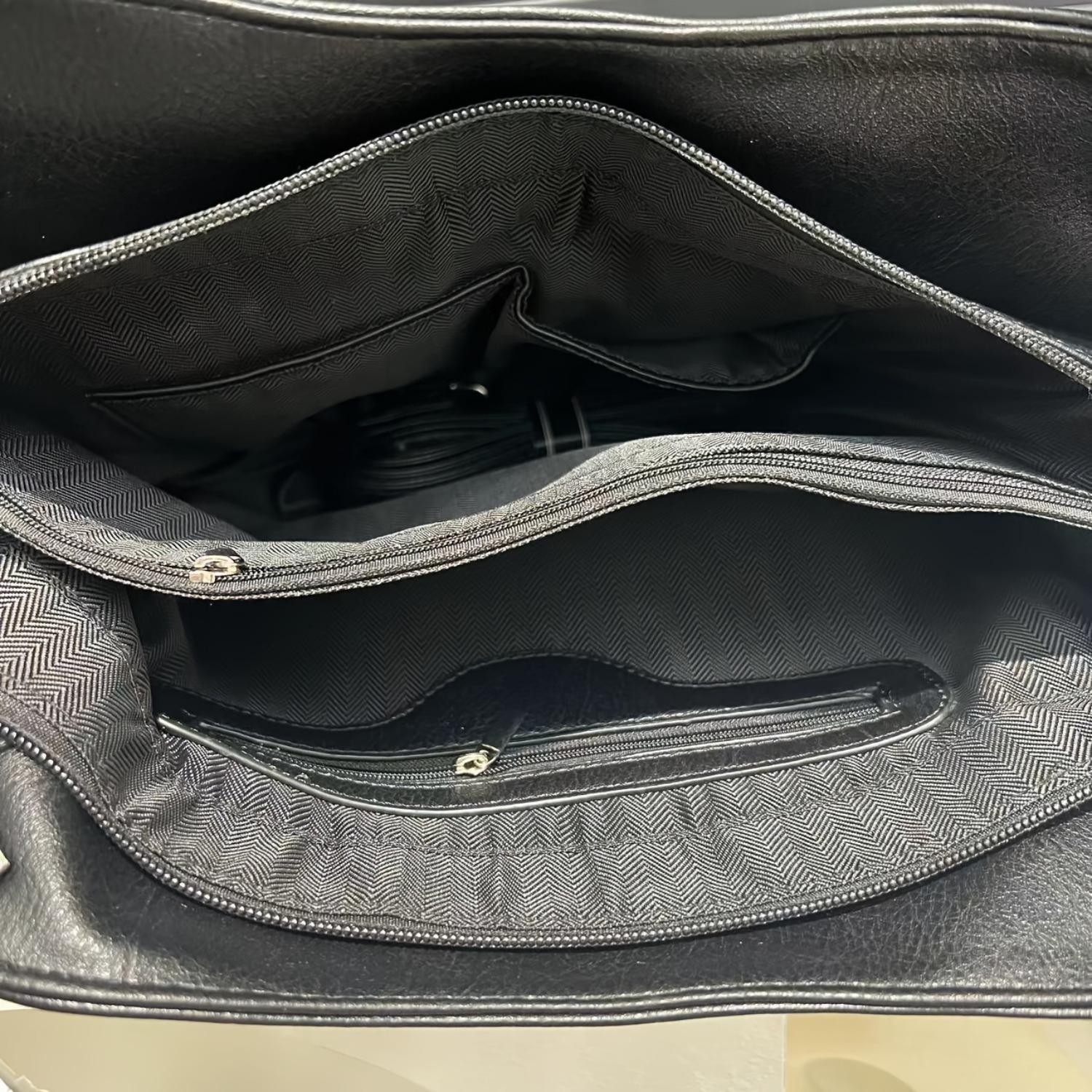 Ladies' Fashion Luxury Tote Bag Casual Trendy Bag Large Capacity Elegant Commuter Handheld Shoulder Bag Elegant Embossed Bag