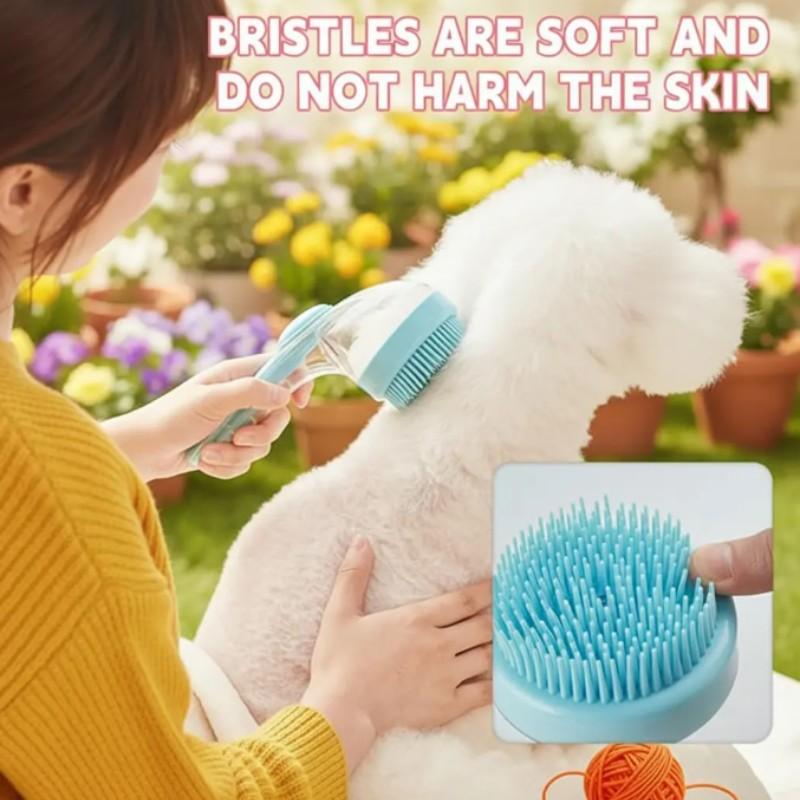 2026 New 2-In-1 Pet Bath & Grooming Deshedding Brush, Gentle Massage Tool for Dogs & Cats, Boosts Hair Care, Improves Bathing Experience