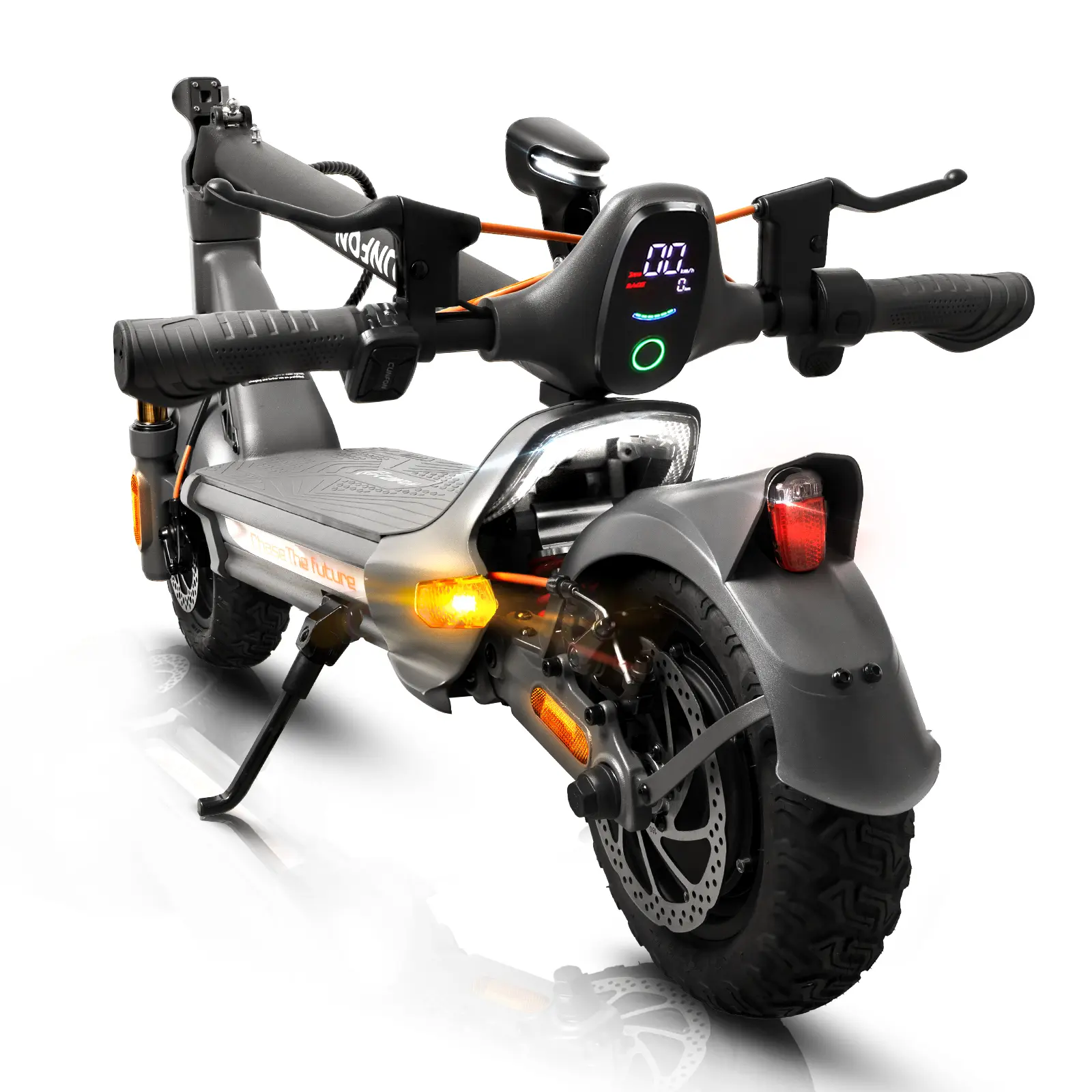 CUNFON RZ600 Foldable Electric Scooter for Adult 1000W Motor, 25 Mph Max Speed, 50 mi Range, 10.5" Off-Road Tires, Fingerprint Unlock, App Controller