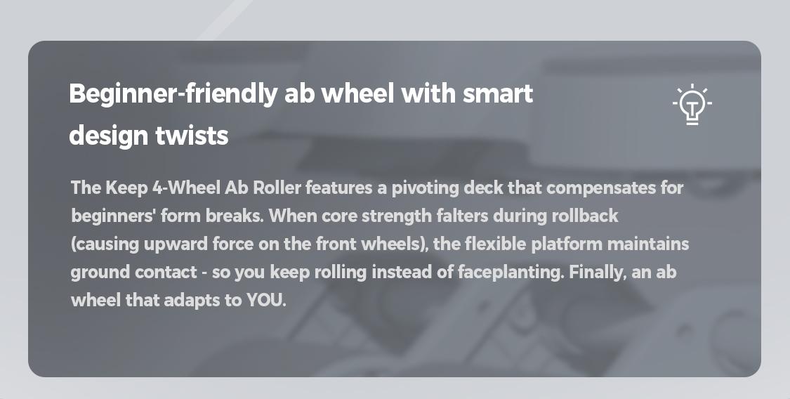 KEEP Ab Roller Wheel with Knee Mat, Automatic Rebound Abdominal Wheel with Elbow Support Ab Workout Equipment for Strengthening Core Muscles Abs Exercise Roller for Women Men