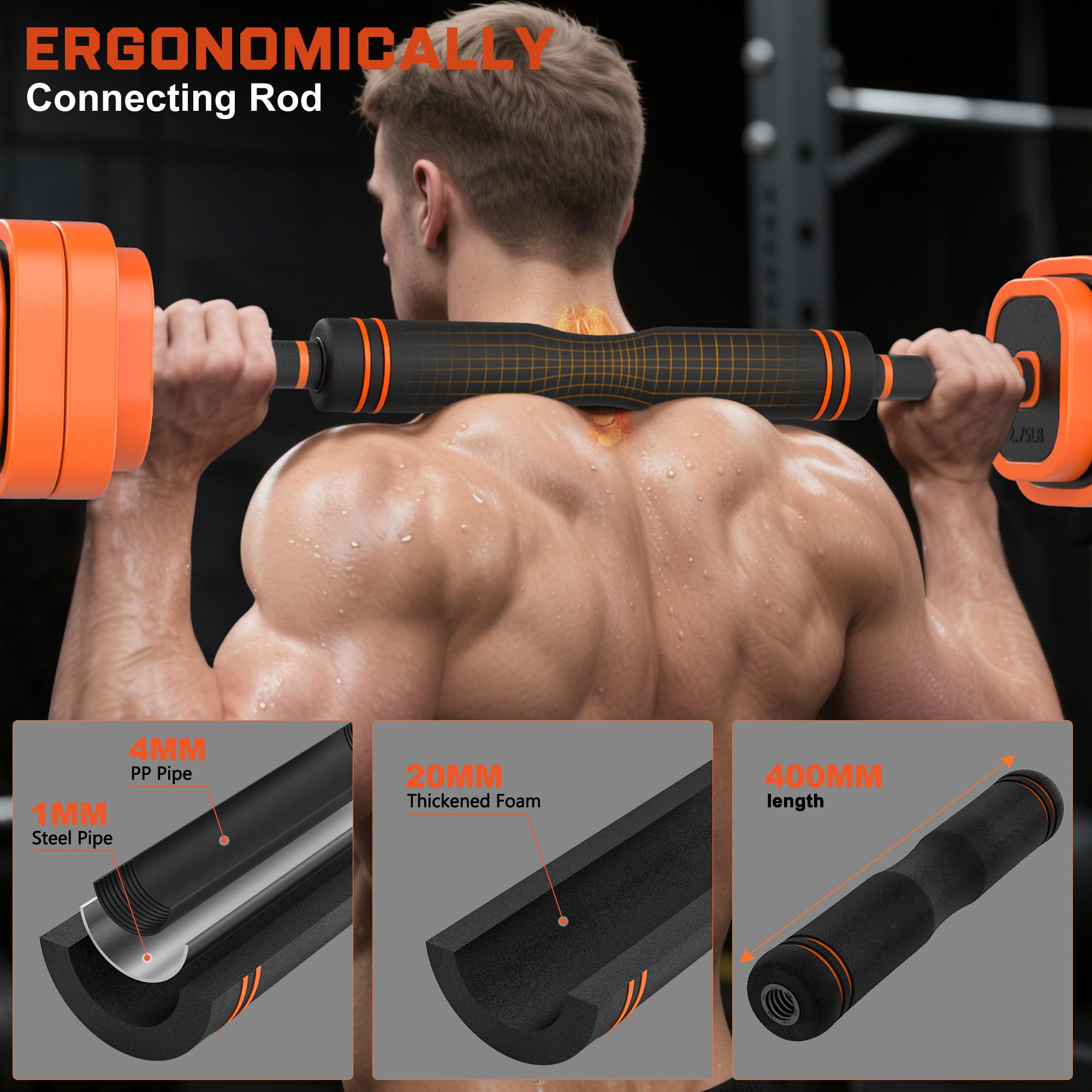 Bearbro 45/65/85lbs Adjustable Dumbbells Set, 4 in 1 Free Weights Dumbbells Set with Connector Used as Dumbbell, Barbell, Push up Stand, Kettlebells for Home Gym Exercises,dealsforyoudays Bearbro 45/65/85lbs Adjustable Dumbbells Set, 4 in 1 Free Weights Dumbbells Set with Connector Used as Dumbbell, Barbell, Push up Stand, Kettlebells for Home Gym Exercises,dealsforyoudays