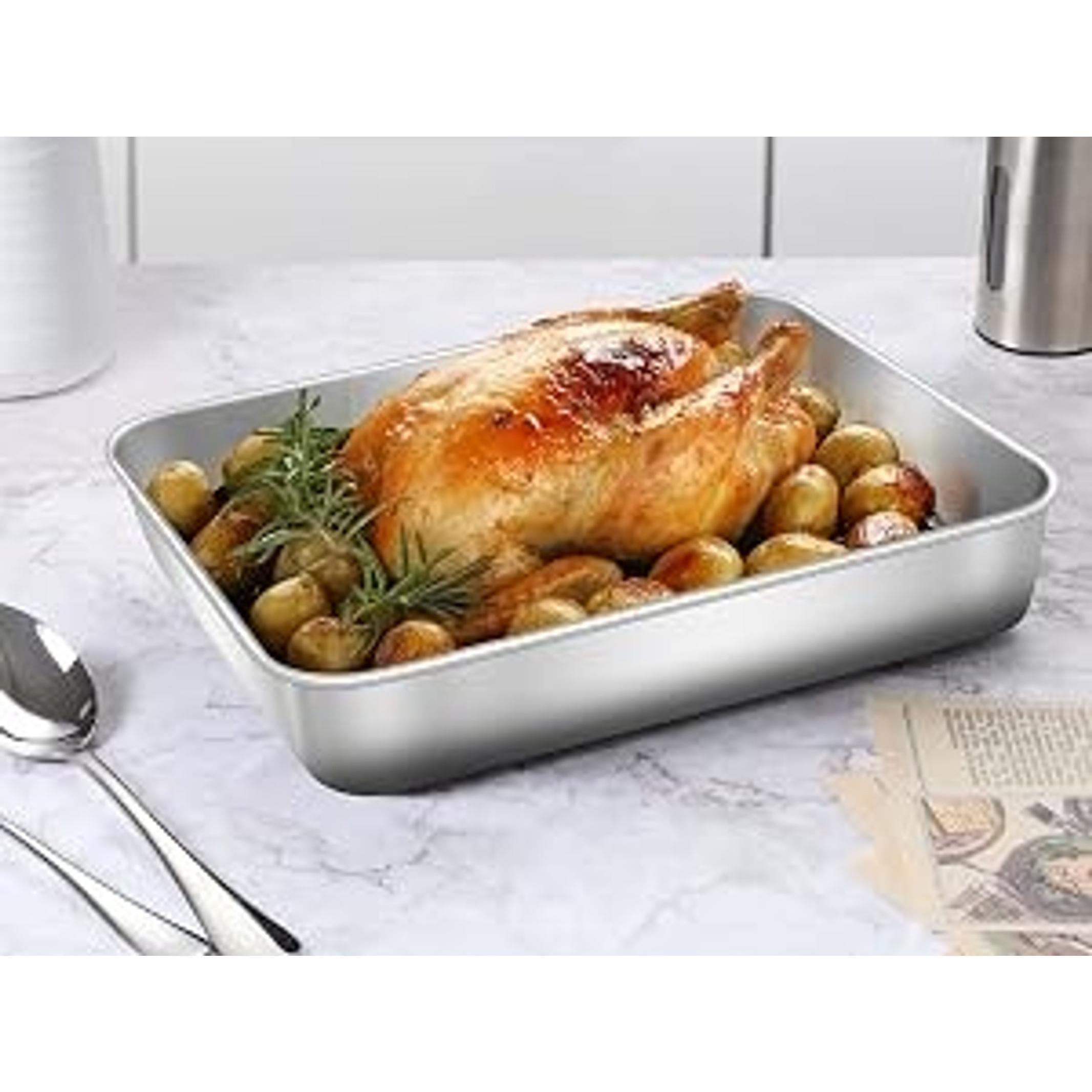 Rectangle Cake Pan Set of 2, 9 X 12 X 2 Inch Stainless Steel Baking Pan for Oven, Lasagna Brownies Casseroles Cakes Bakeware, Dishwasher Safe