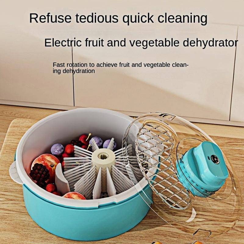 Fruit Vegetable Washing Machine, Multi-Functional Automatic Drain Basket, Home Spin Dryer, Hand-Free Vegetable Washing Basket, Kitchen Utensils