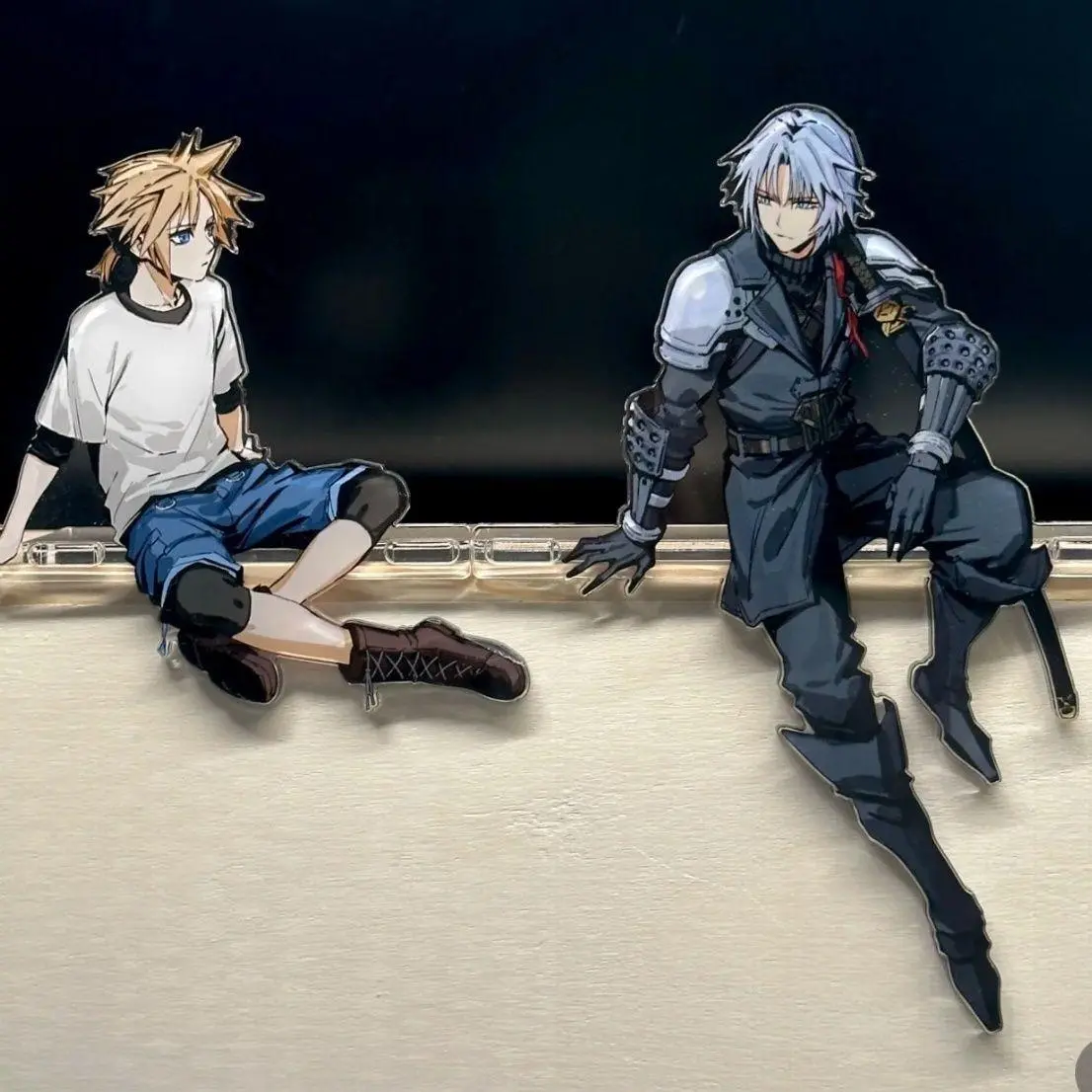 Anime Sephiroth Cloud Strife Acrylic Stand Cartoon Model Plate Decoration Desk Figure Display Friends Christmas Gift