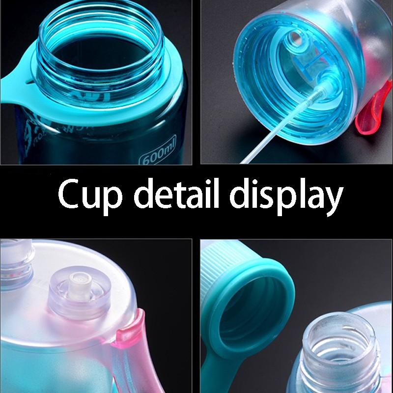 Summer Sports Water Bottle with Straw and Handle, BPA-Free Hydration Helper, Ideal Gift for Family, PC Material, No Ca Prop 65 Re/ca