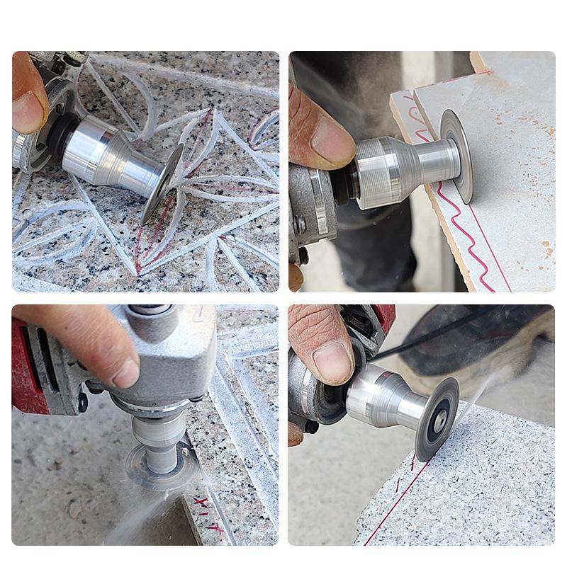 LOZLIN 5PCS 1.5"/40MM Diamond Engraving Blades - Removable Flange for Granite, Marble, Tile & PVC Engraving - Rotary Saw Blades for Stone Lettering, Angle Grinder Carving Grinding Tools