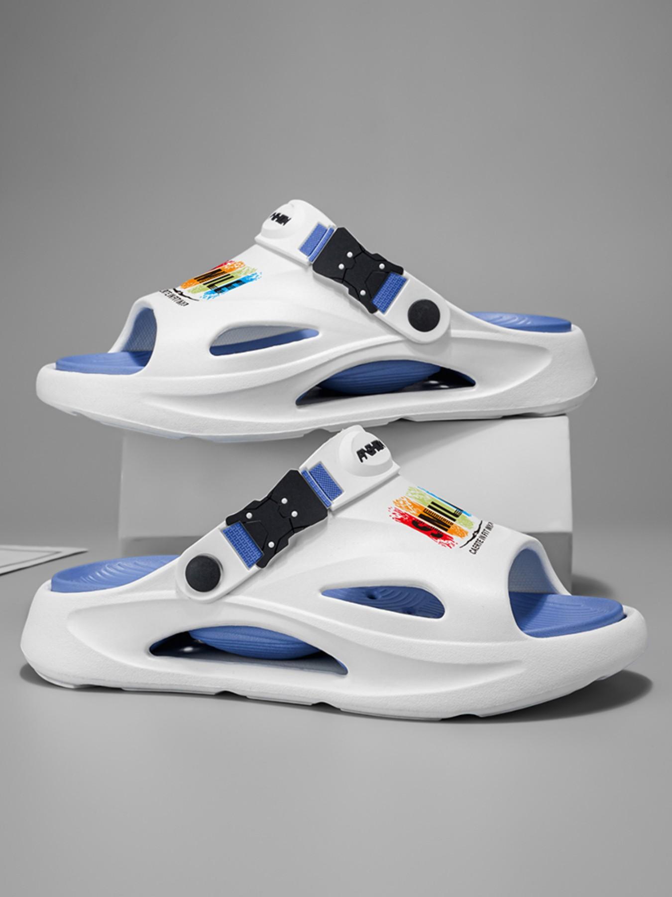 Men's Summer Outdoor Anti-Slip Sports Beach Sandals, Thick Sole Comfortable Flip Flops, Dual Color New Arrival Men's Shoes