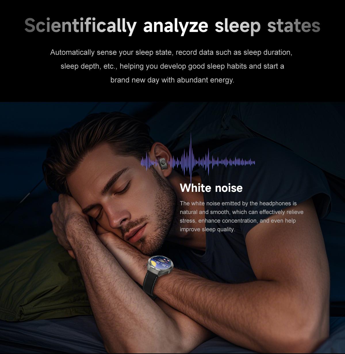 F33 Smart Watch for Men with Built in Earbuds Bluetooth Calling 139 Inch HD Round Display Heart Rate Sleep Blood Oxygen Tracking Daily Office Wear Business Tech Style Fitness Tracker