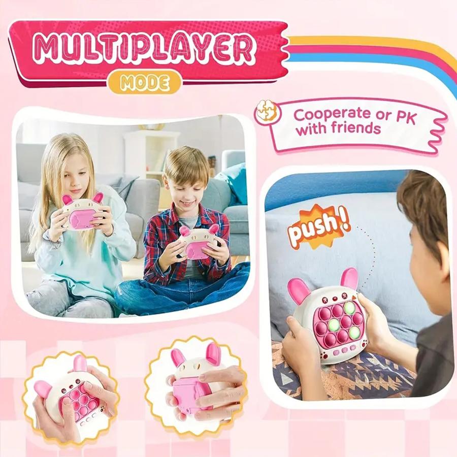 Popping Quick Push Game Console, Pop-up Game Fidget Toy, Pop It Game Controller, Gift Stress Relief Model, Stress Anxiety Relief Sensory Toy, Round, Birthday Gift, Christmas Gift