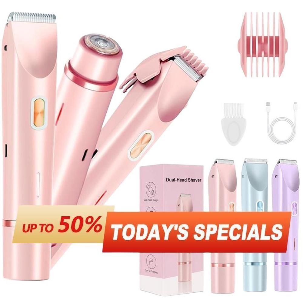 Women's Electric Razor Combo, Dual Function Electric Hair Trimmer, Dry & Wet Use Bikini Razor, Public Barber Tool, Zb-0236L Model