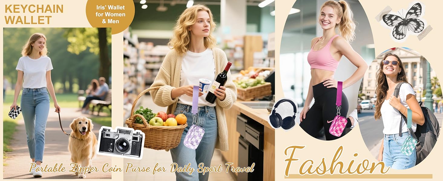 Women's Wallet Card Holder Wristlet Transparent Window Design, Stylish Ladies' Accessory for Daily Use, Perfect Gift Idea