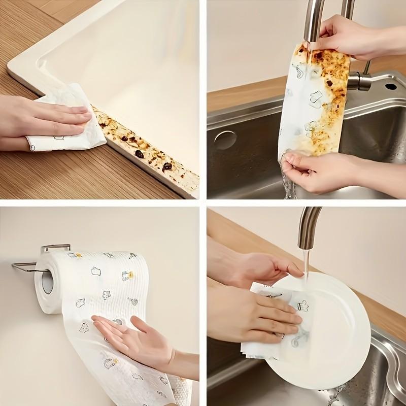 Disposable Printed Kitchen Paper Towels, Washable, Reusable Cleaning Cloths, Kitchen Napkins, Wet Wipes, Convenient and Easy to Use
