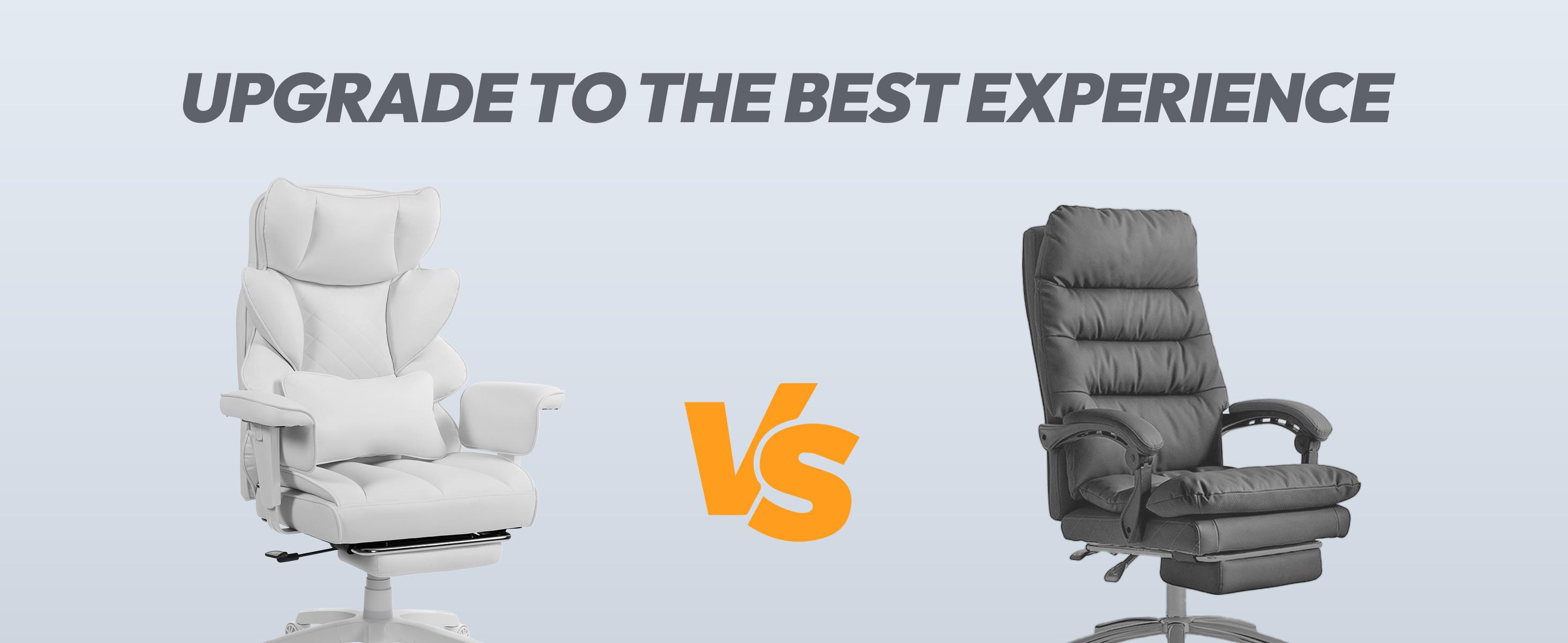 Dowinx Big and Tall office chair, with pocket spring pad and waist support, high back computer game chair, adjustable armrests, executive office chair, foot rest