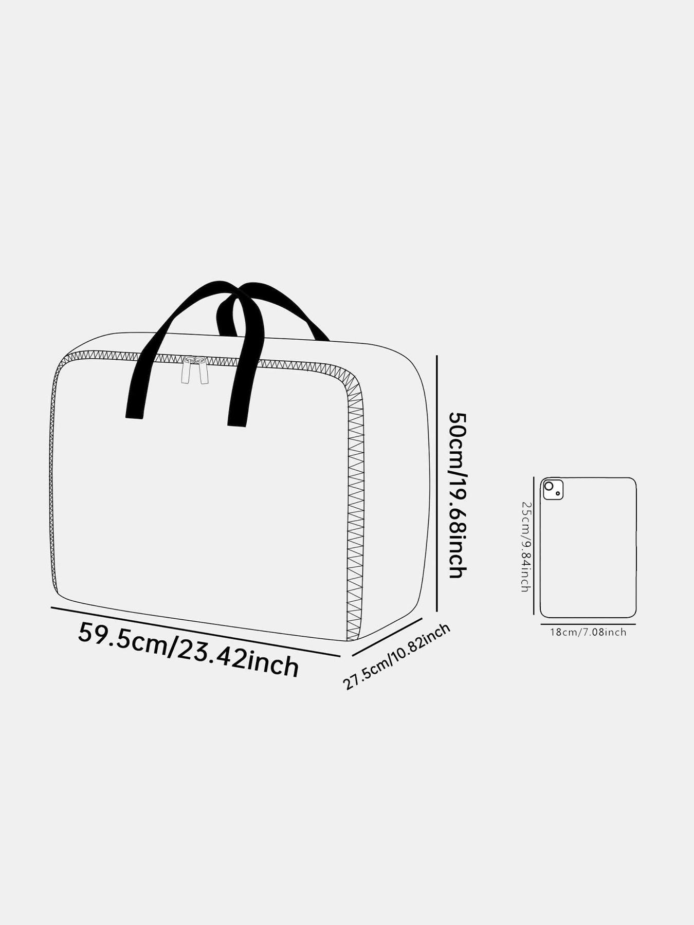 Tiger Pattern Storage Box, Fabric Storage Organizer, Space-Saving Large Handheld Organizer, Ideal for Moving, Travel, Camping, Dormitory, Bedroom, Quilts