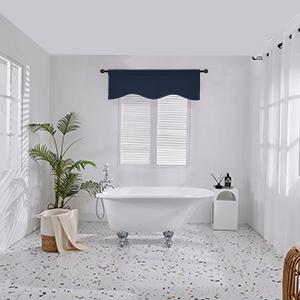 Deconovo Valances for Windows(1 Panel, 42x18|52x18 Inch), Scalloped Short Curtains for Bedroom, Kitchen, Dining Room, Living Room, Bathroom Deconovo Valances for Windows(1 Panel, 42x18|52x18 Inch), Scalloped Short Curtains for Bedroom, Kitchen, Dining Room, Living Room, Bathroom