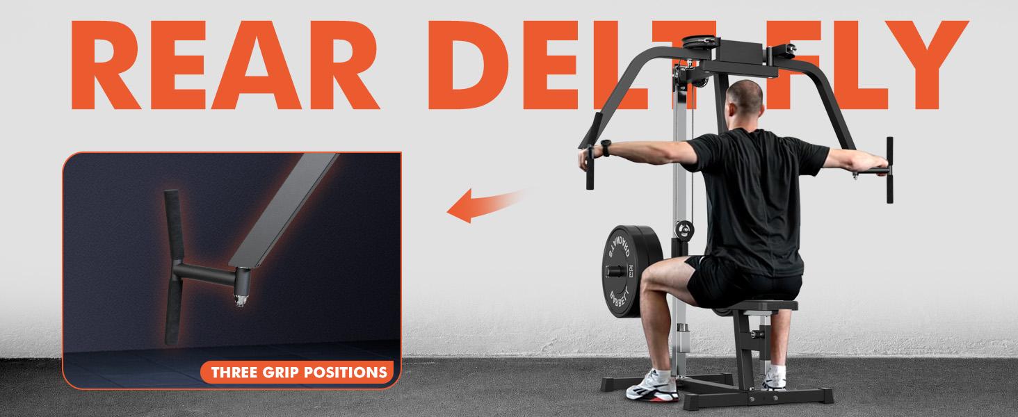 MIKOLO Chest Fly Machine, PEC Fly and Reverse Delt Machine, 400 lbs Upper Body Specialty Machine for Pectoral and Rear Deltoid with Band Pegs, Chest, Back, and Shoulder Training for Home Gym Adjustable Workout Equipment SpringStatements