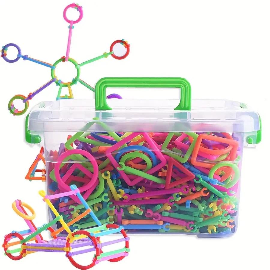 100/200pcs STEM Magic Wand Building Blocks Set - Teens Constructive Toy, Inspiring Imagination, Engineering Kit, Multicolor Shapes, Perfect Gift For Birthday, Holiday, Back To School