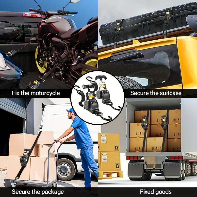 Automatic Retractable Cargo Tie Down Strap with Buckle Ultra Durable Nylon, Anti-Rust, Non-Slip, Secured Load Management, Cargo Trailer Straps, Perfect Holiday Gift