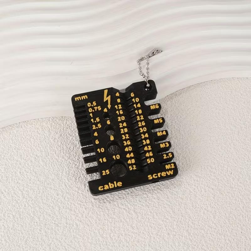 Portable Multifunctional Ruler, Wire and Screw Gauge, Thickness Gauge, Double-Sided, Lightweight, DIY, Electrical, Repair Tools