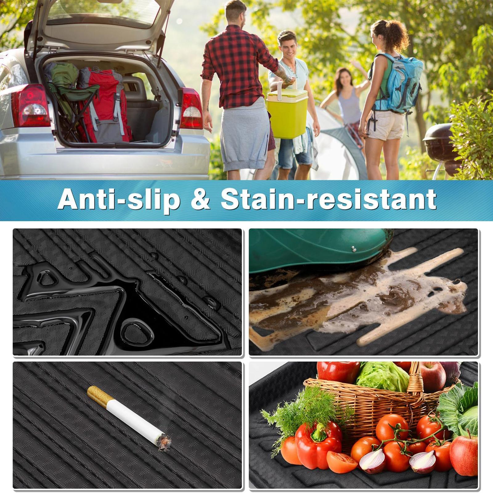 Canvcle Trunk Mat for Honda Civic 2016-2021 All Weather TPE Rear Cargo Liner Eco-Friendly & Scratch-Resistant Black TPE Protector