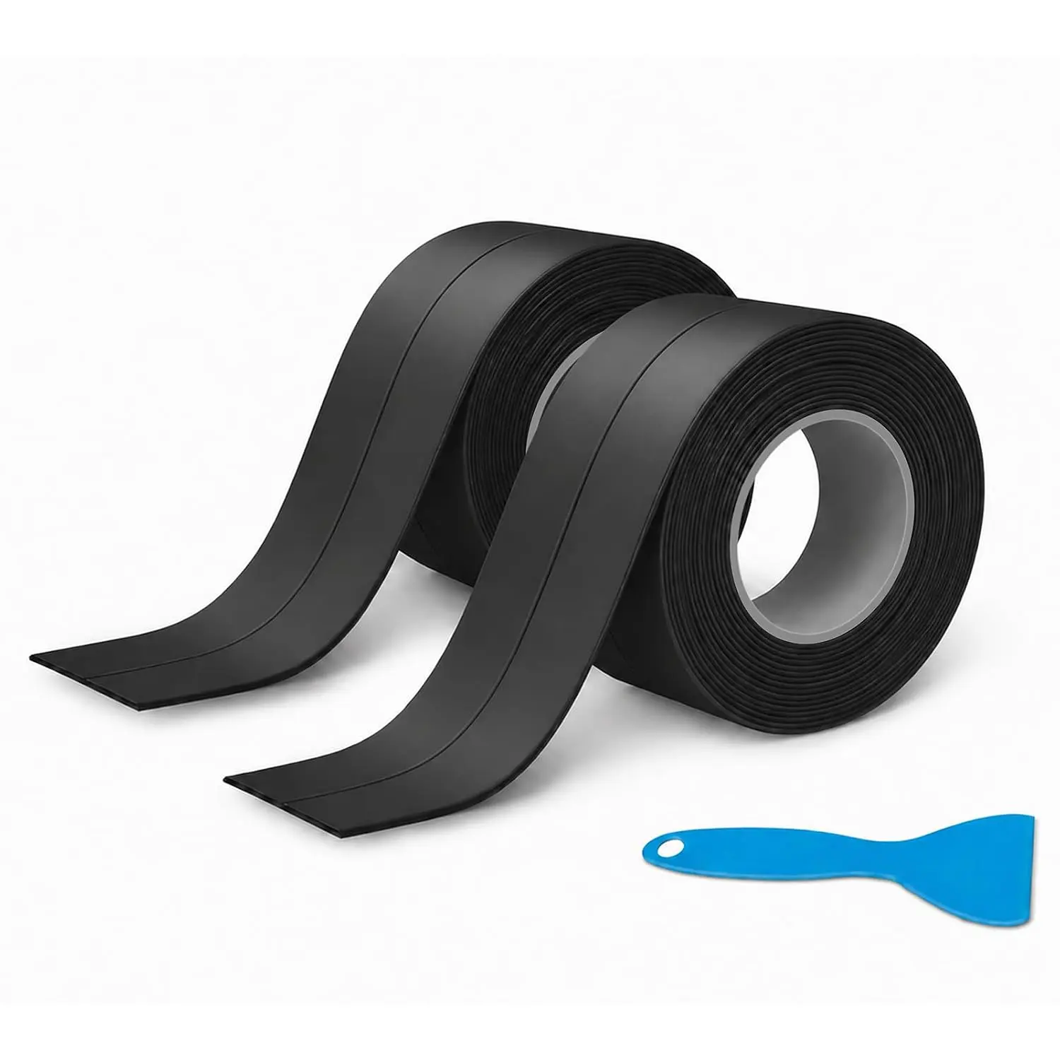 Black Caulk Tape, Bathroom Caulking  | for Shower, Bathtub, Toilet Seal, Sink  Protector Kitchen Tape, Self-Adhesive Peel and Stick Removable Caulk Strip