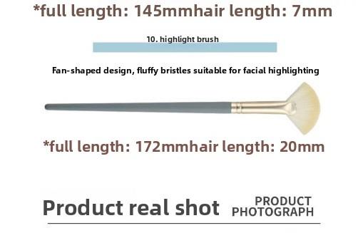 10 pieces of Blue Bridge makeup brush, a whole set of makeup tools, powder brush, eye shadow brush, soft hair brush