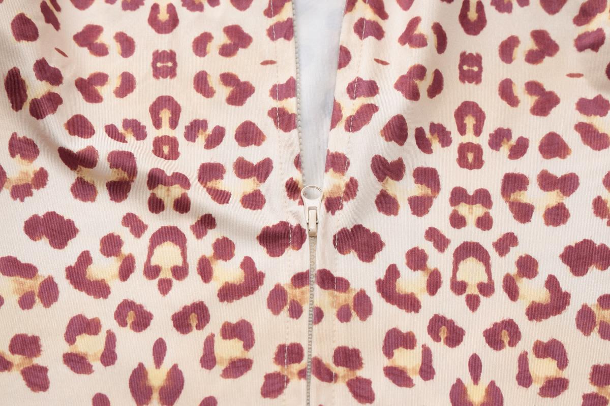 Sexy Leopard Print Sports Suit Women's 2025 Spring  New Long Sleeve Zipper Hoodie Crop Top & Long Wide-Leg Pants 2 Pieces Set Casual Party Club Elegant Wear Girls Clothes