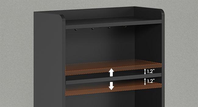 Sikaic LED Tall Nightstand with Charging Station 3 Drawers & Bookshelf Modern Design Home Vanity Desk RGB LED Lights Adjustable Shelves Multi-Color LED Strip 2 AC Outlets 2 USB Ports