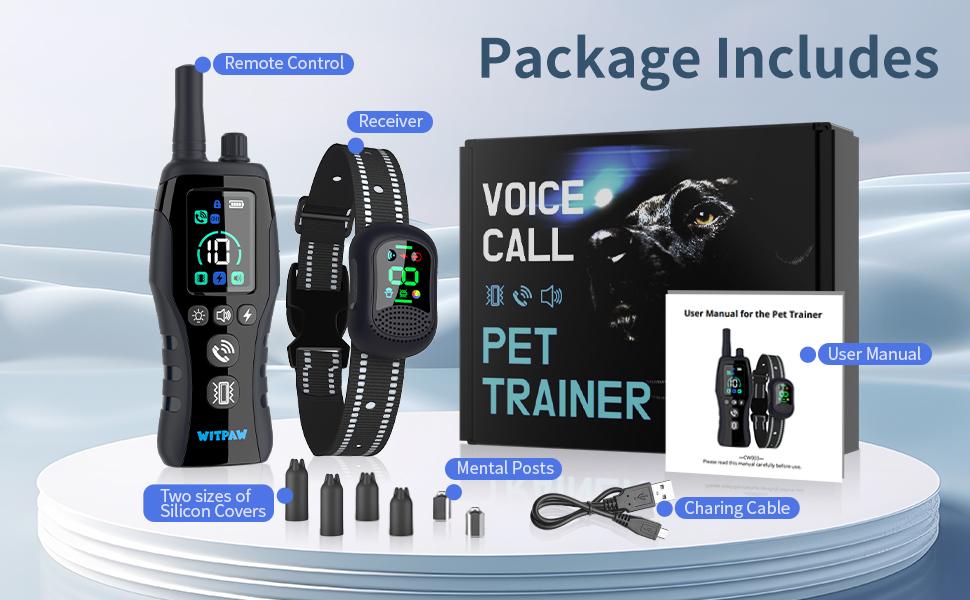 4900 Ft Remote Dog Training Collar, Ip67 Waterproof Rechargeable, 4 Training Modes, Remote Voice Call, Fits All Sizes (10-120 Lbs)