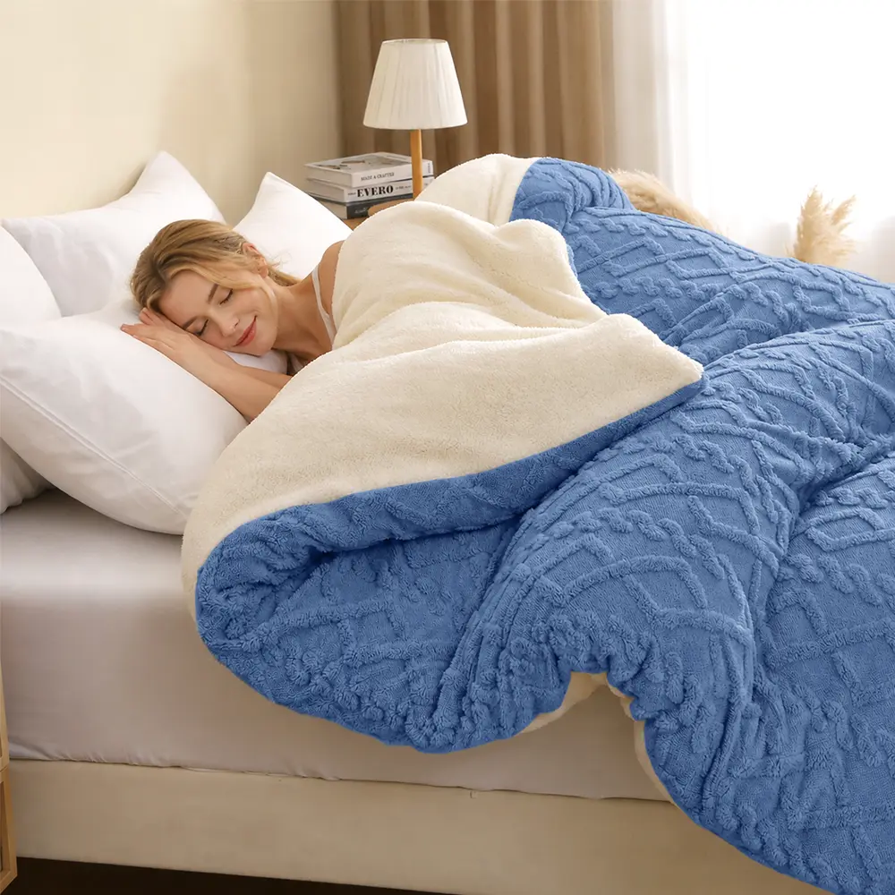GO HOME Taffeta Comforter – Luxury Fluffy & Thick Warm Winter Duvet Insert, Heavyweight Quilted Blanket with No-Shifting Filling, Soft Skin-Friendly Cozy Bedding for Bedroom, Hotel & Guest Room