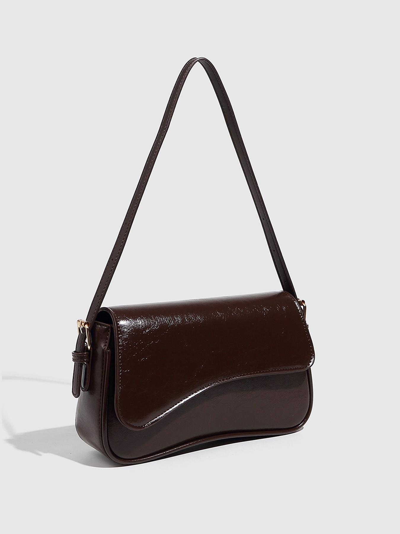 Vintage Minimalist Women's Square Bag, PU Leather Shoulder Bag, Commuter Fashion Handbag for Dating, Picnic, Party, Valentine's Day, Casual Handbag Satchel