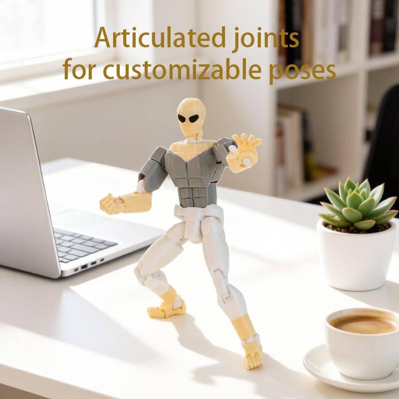 3D Printed Articulated Invincible Mark Action Figure Multi-Jointed Movable Model Collectible Toy Striped Design 13cm