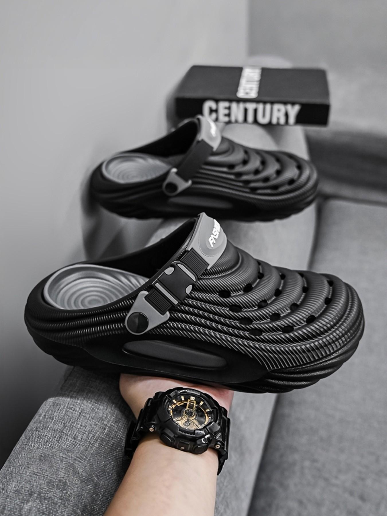 Men's Breathable Anti-Slip Thick Sole Slippers, Eva Wrapped Head Soft Bottom, Indoor Outdoor Use, All-Season Universal Fit