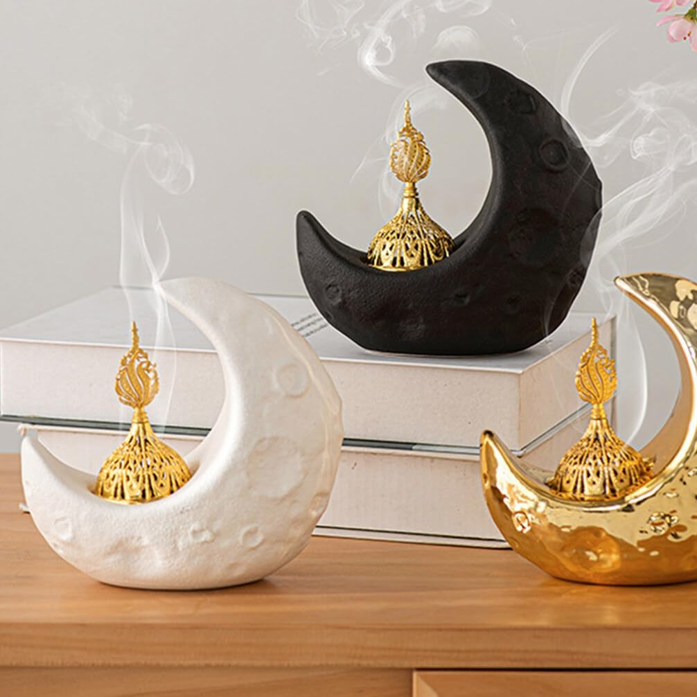 Middle Eastern Ceramic Incense Burner, Mosque Dome Shape Candle Holder, Ramadan Kareem Decor, Room Decoration, Bedroom Ornament