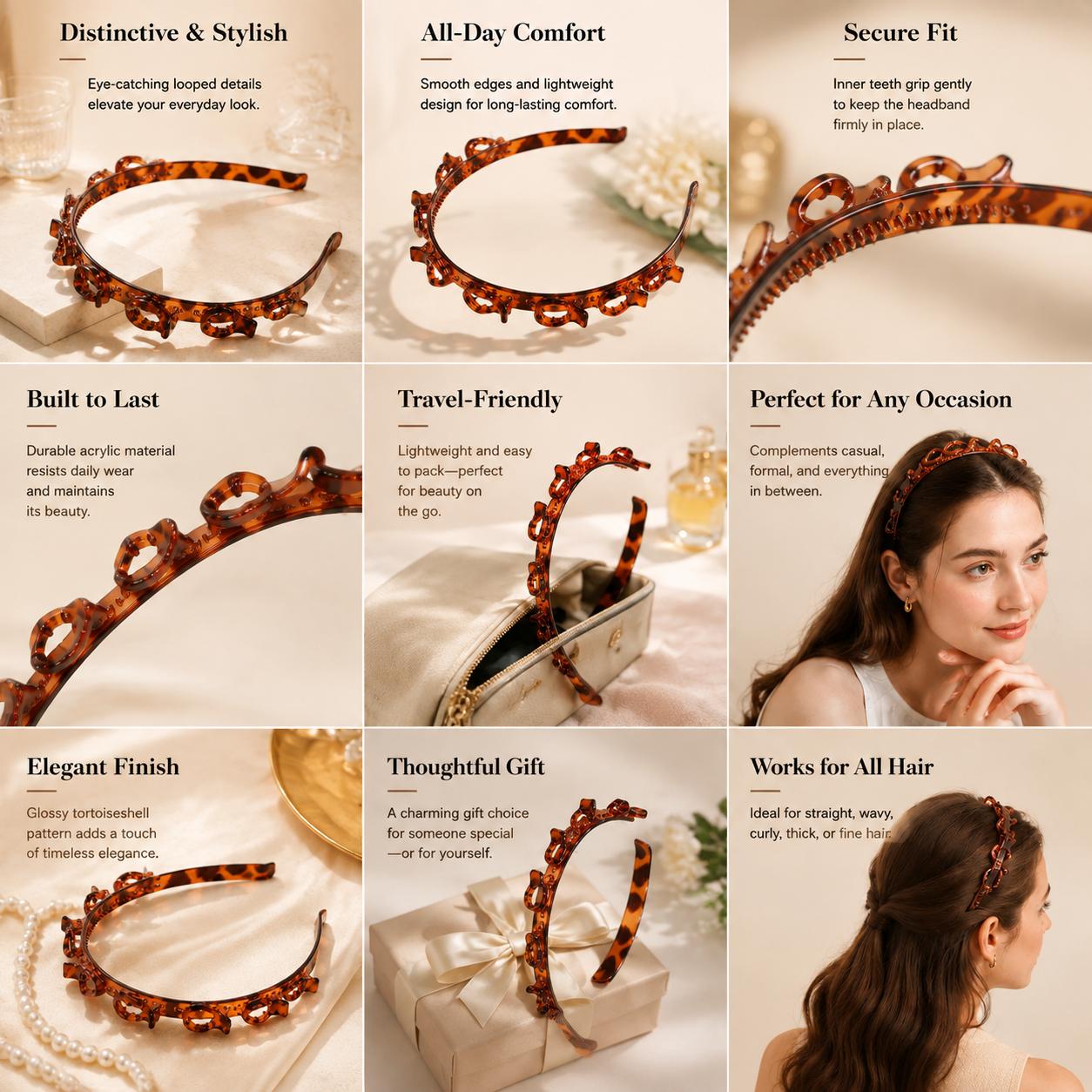 4-Pack Soft Double-Layer Twist Plait Headbands Featuring Non-Slip Flexible Clips for Skincare, Makeup Application, Daily Use, and Tension-Free Hair Styling — Breathable Braided Design Suitable for All Hair Types and Sensitive Scalps